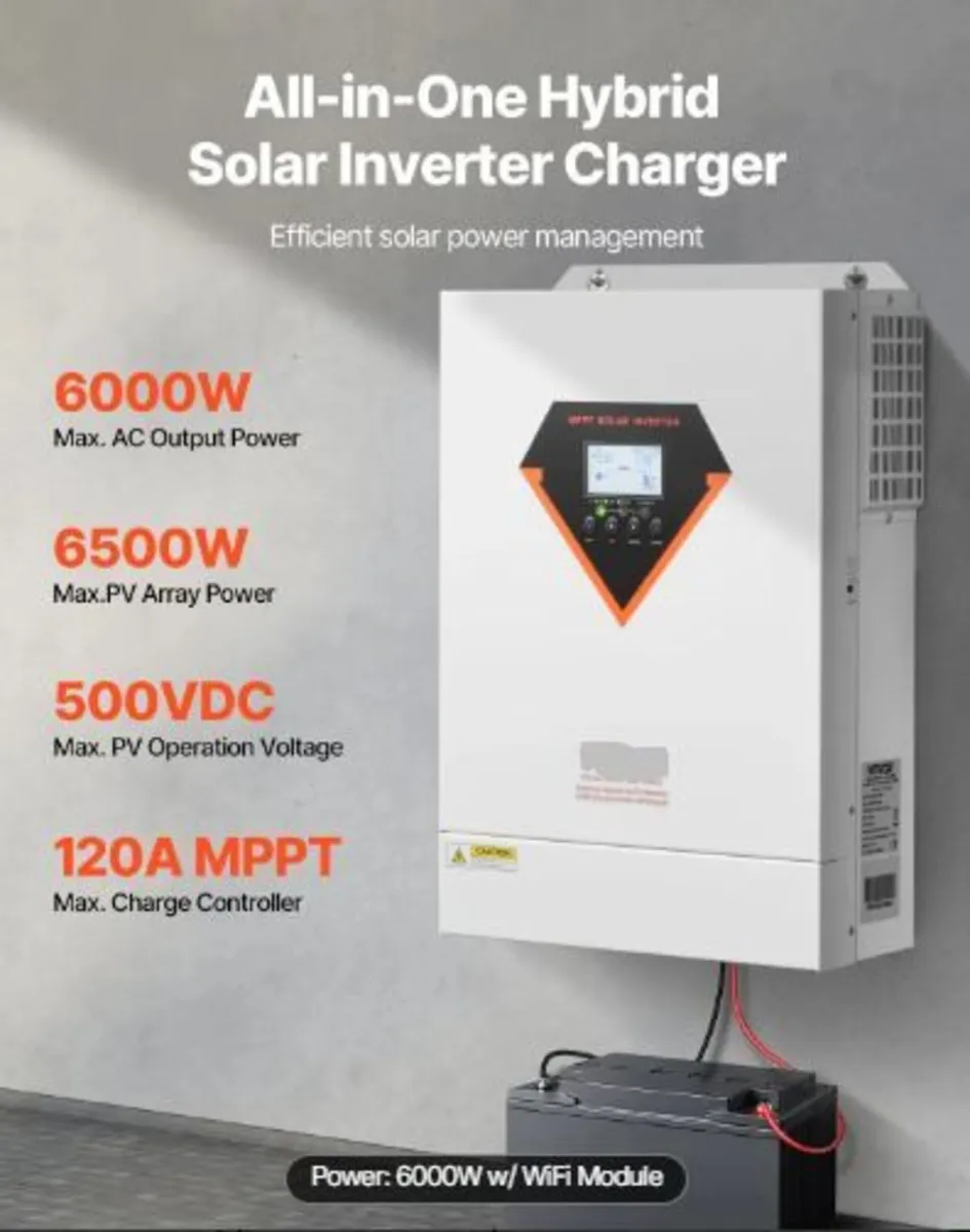 Hybrid Solar Inverter, 6000W - Image 1