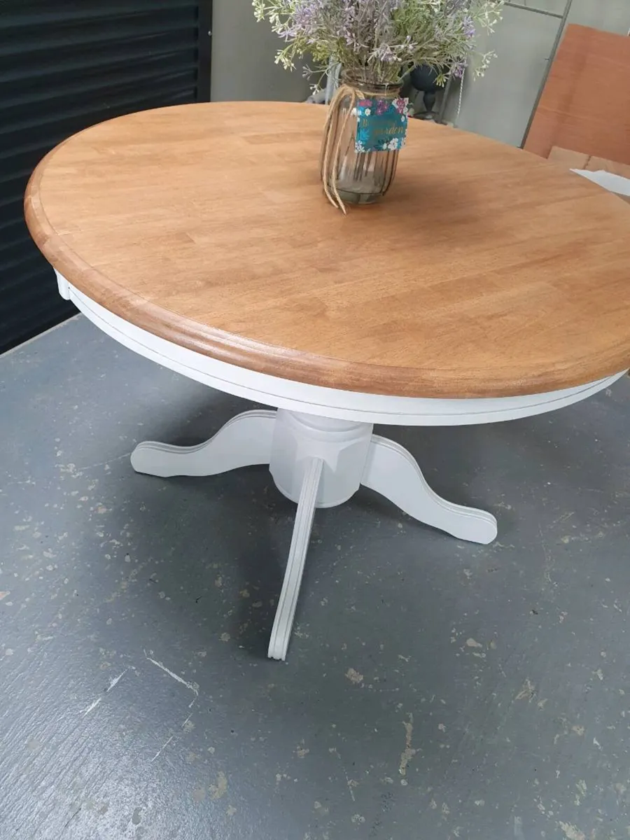 6 seater extendable solid oak - Image 4