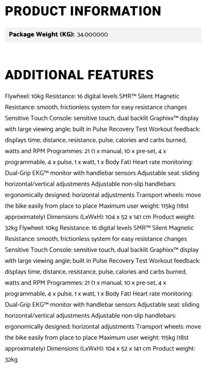 Touchscreen Proform Exercise Bike - Image 2