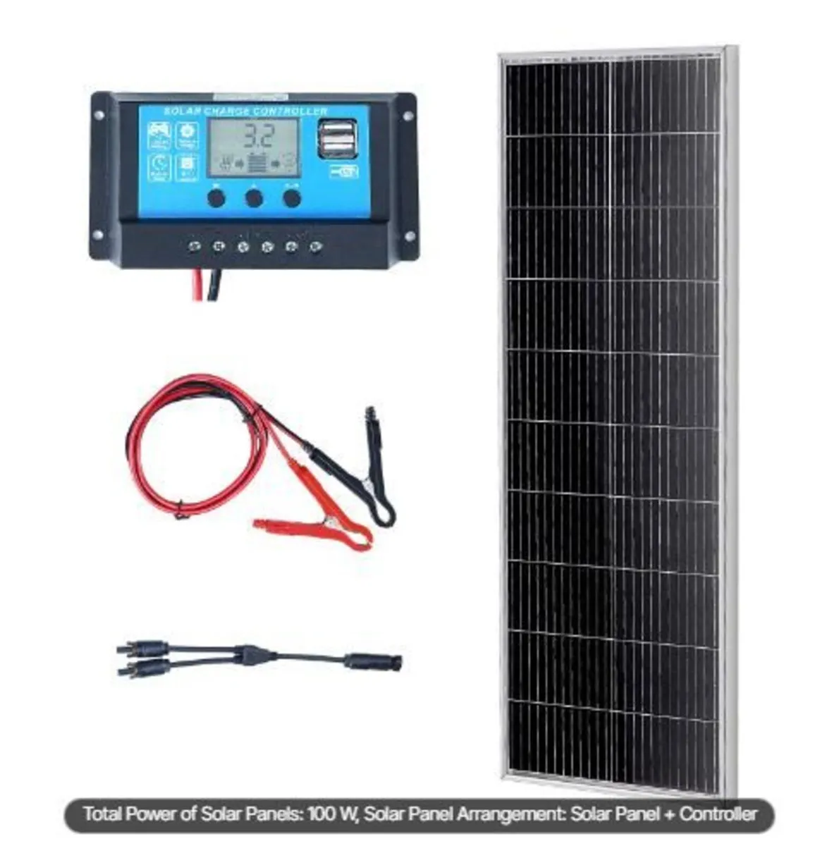 100W Monocrystalline Solar Panel Kit - Image 1