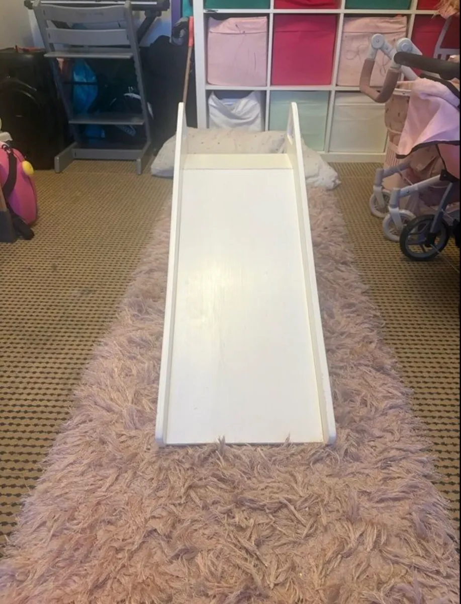 Kiddy Moon Indoor Wooden Slide - Image 1
