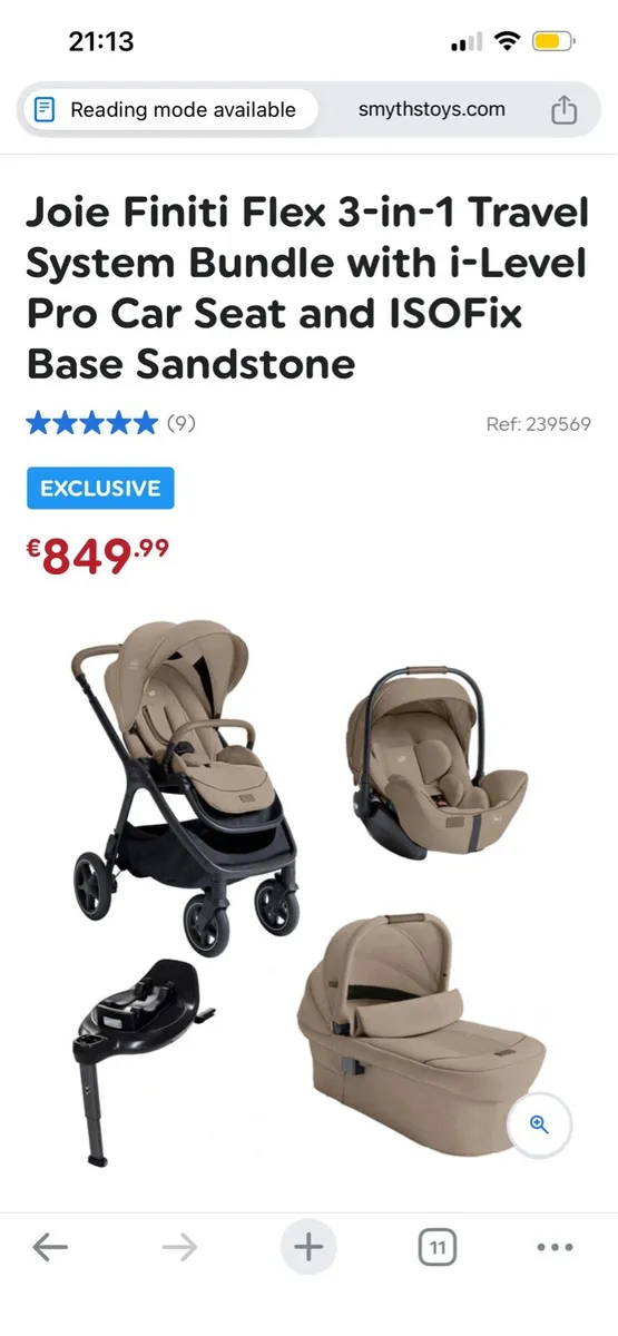 Buggy - *BRAND NEW* Joie Travel System - Image 3