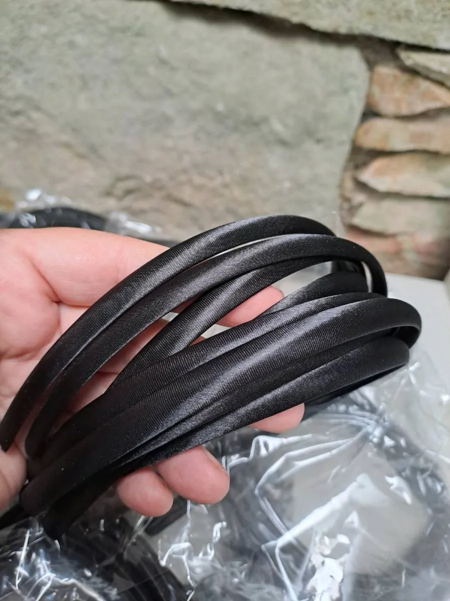 100 x Black Satin Alice Hair Bands / Headbands - Image 3