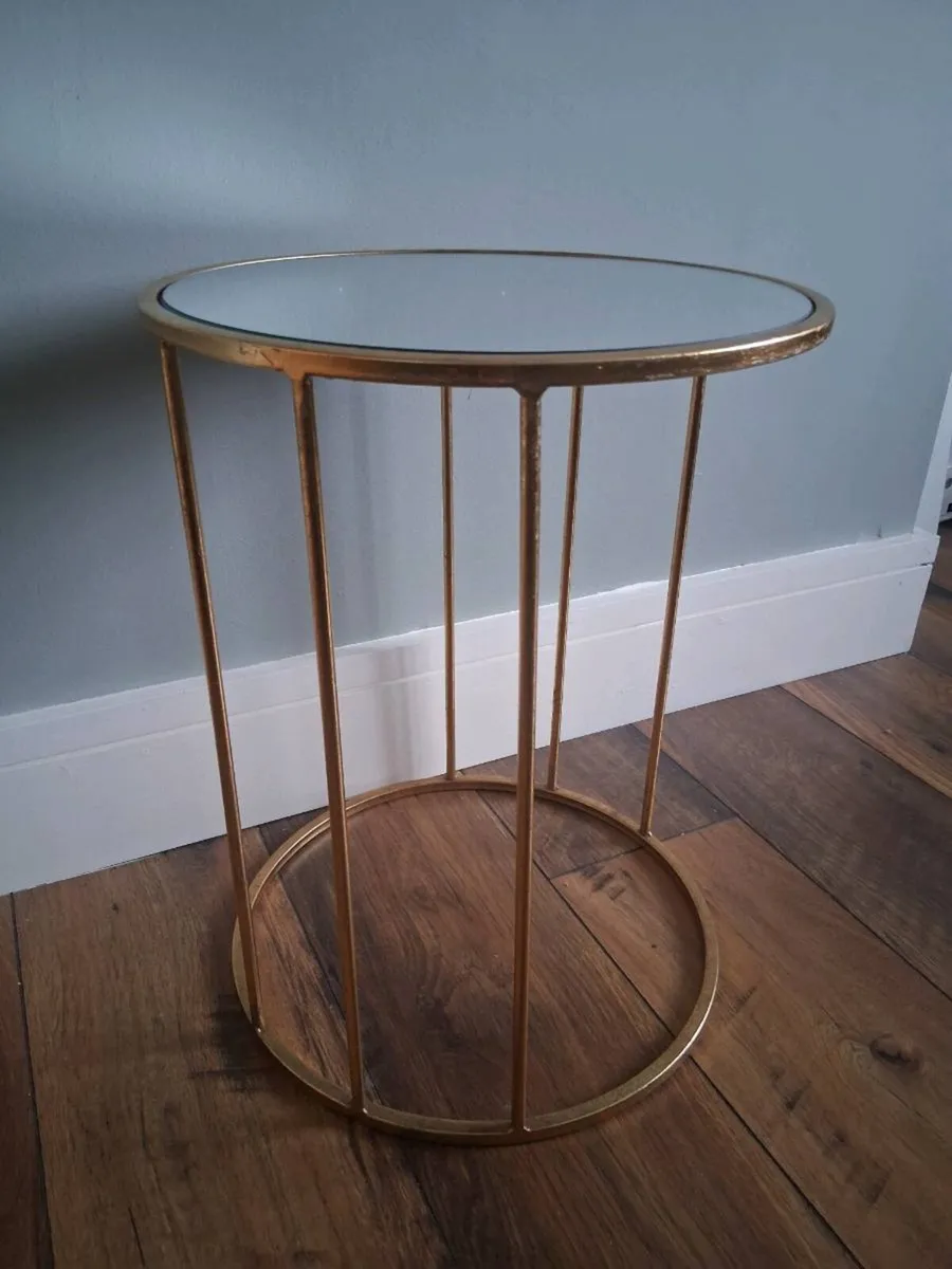 Gold Side Table/Lamp Table - Image 1