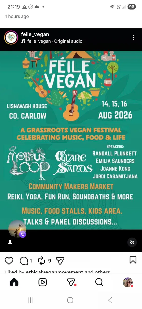 2 Weekend Camping Tickets to Feile Vegan (€95 OFF)