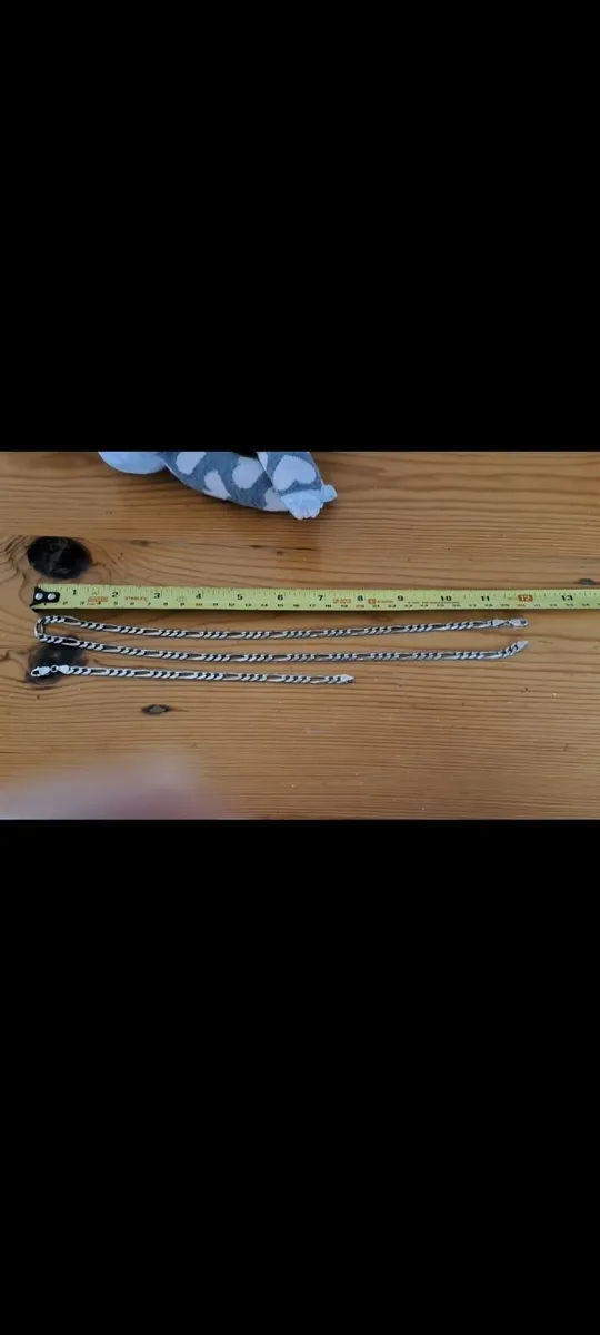 Silver necklace & bracelet set  hallmarked - Image 3