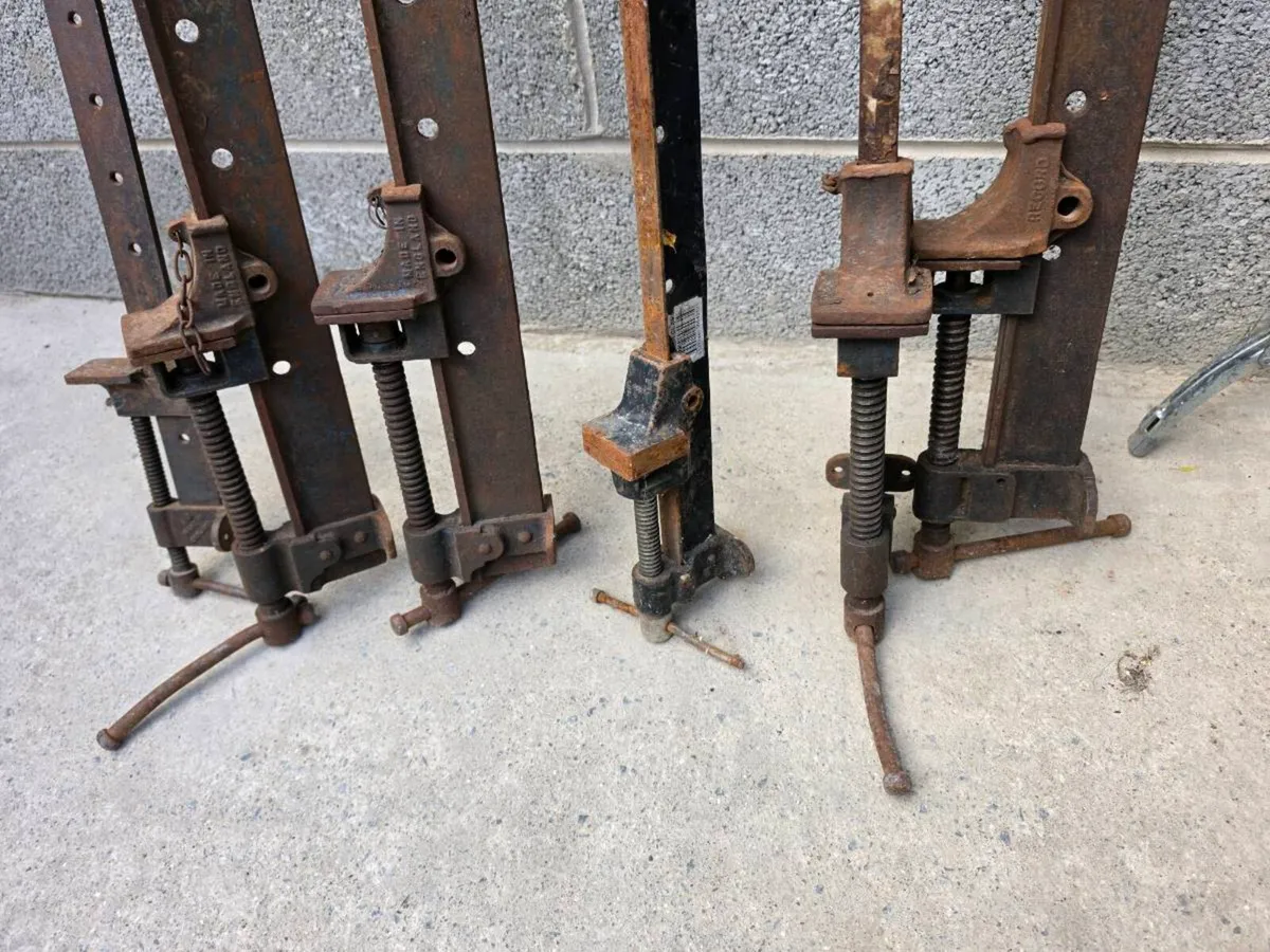 6X Vintage Sash Clamps Cramps Woodwork Tool Record - Image 1