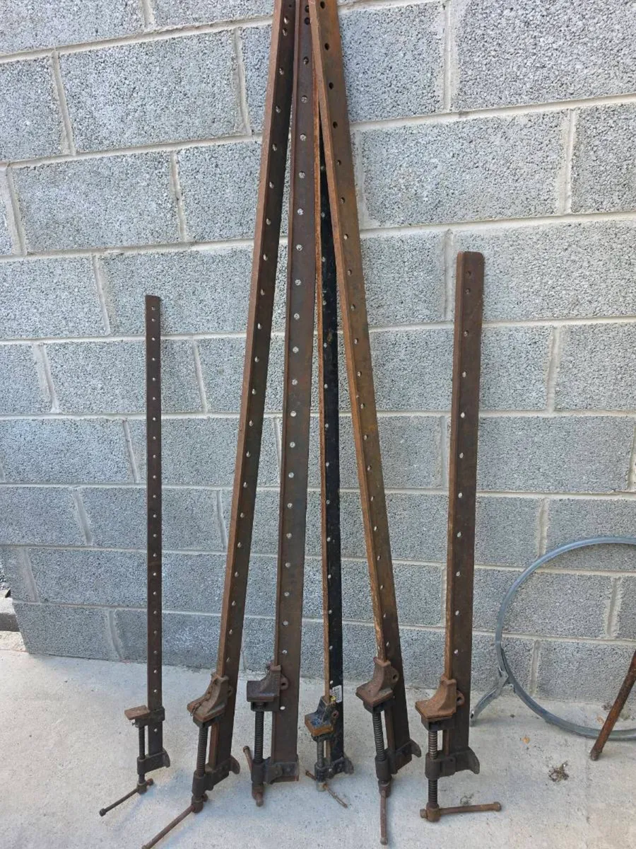 6X Vintage Sash Clamps Cramps Woodwork Tool Record - Image 3