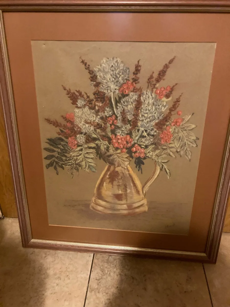 Artwork signed framed free postage - Image 1