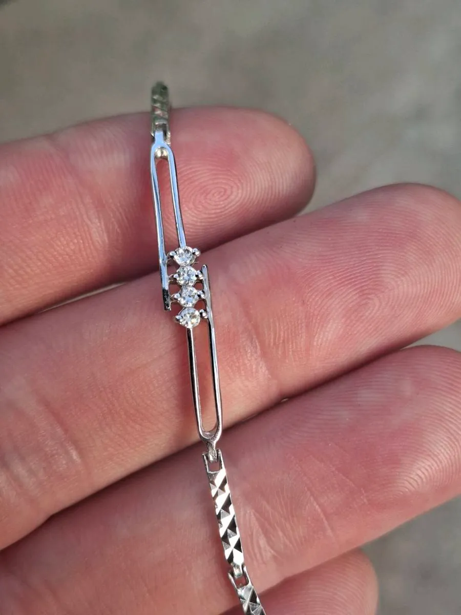 Nice Ladies stamped 925 Sterling Silver Bracelet - Image 1