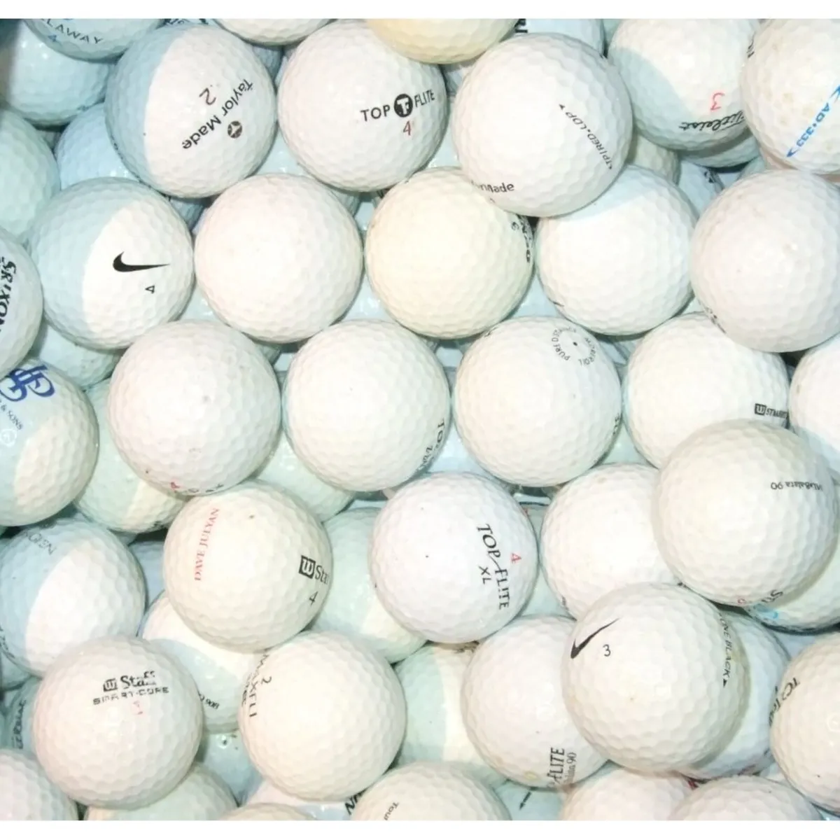 Mix of Practice Grade Lake Balls - 135 Balls