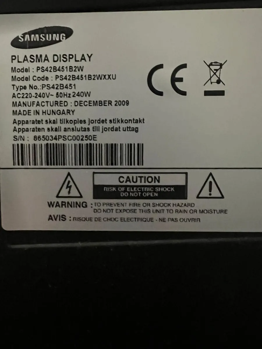 samsung Plasma TV 42 inch - Image 3