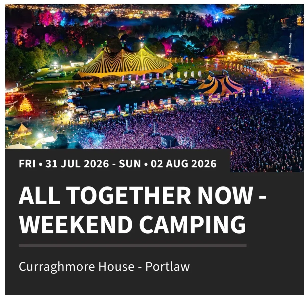 ATN weekend camping ticket