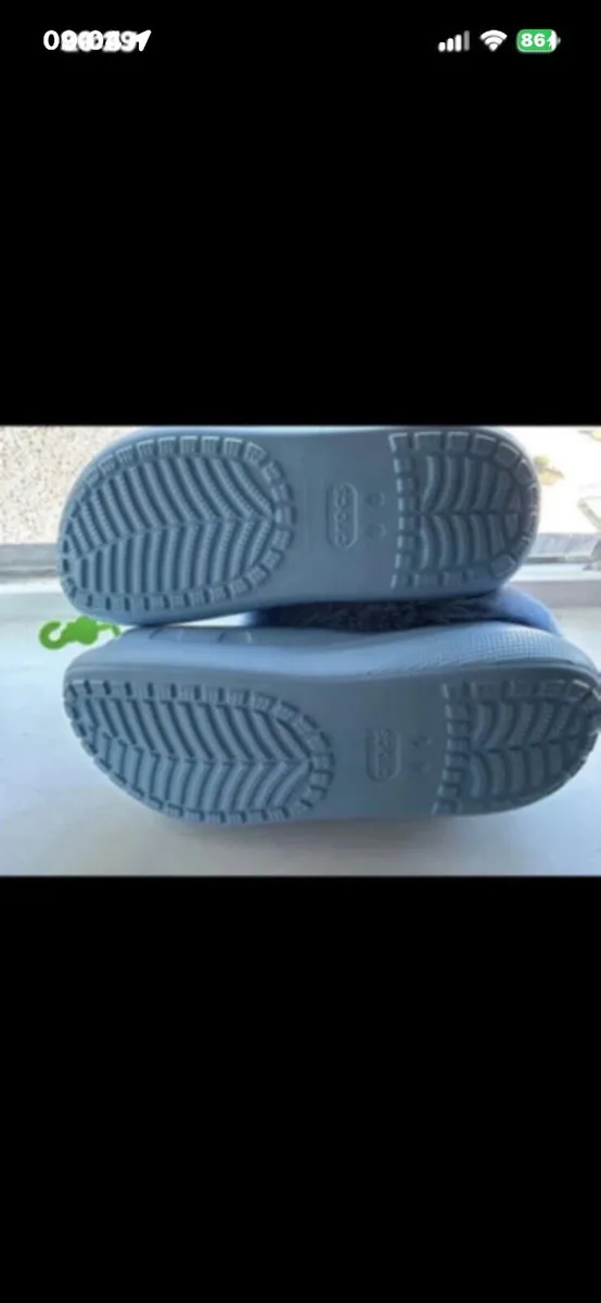New Fluffy Blue Crocs 8uk - Image 1