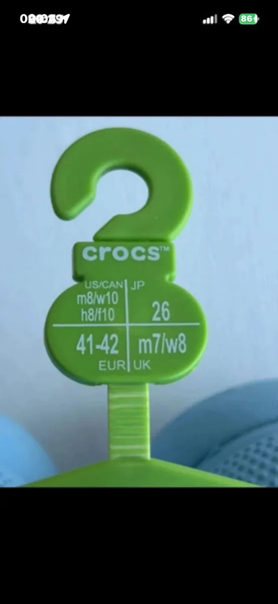 New Fluffy Blue Crocs 8uk - Image 3
