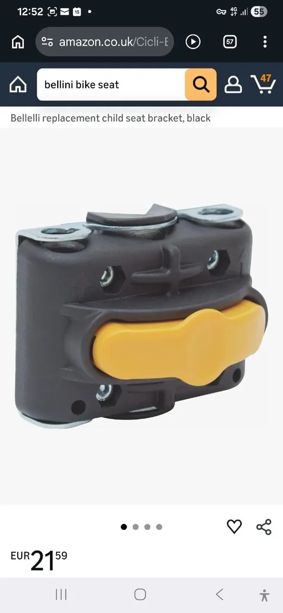 Bellinni childs bike seat - Image 2