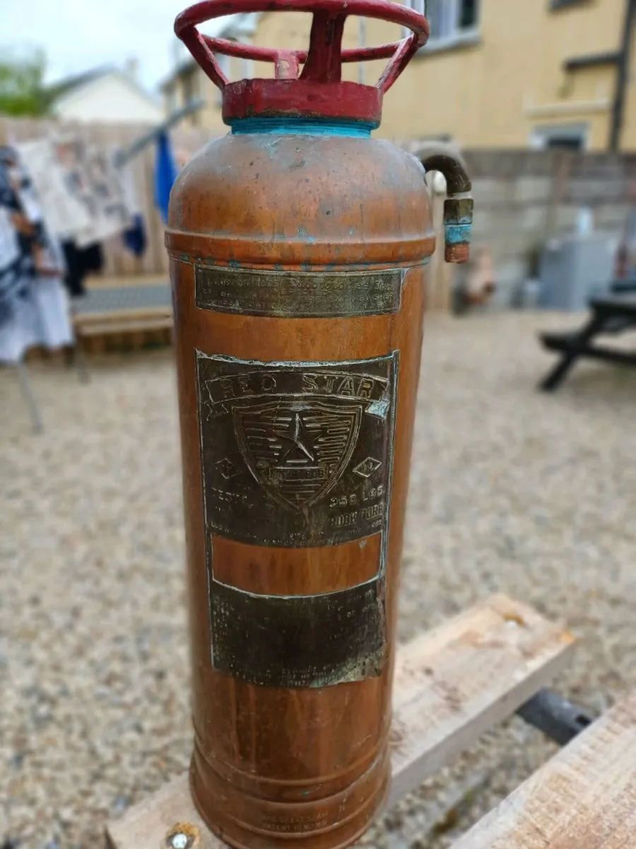 1930s Copper & Brass 303 Fire Extinguisher - Image 1