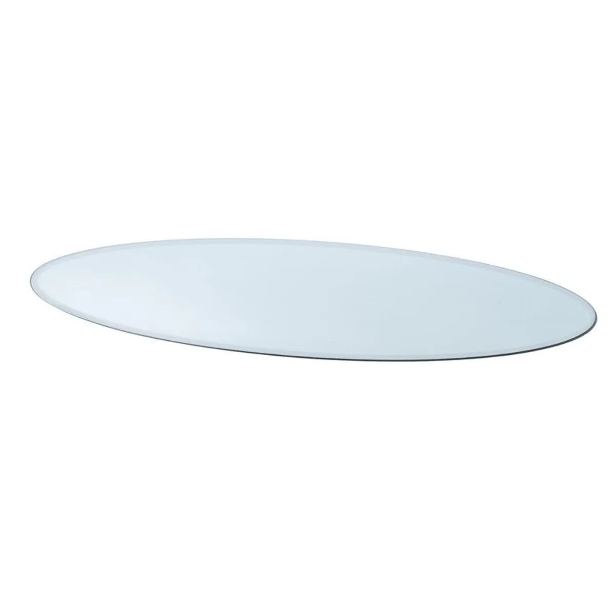 Large oval glass top table sturdy and heavy 120cm - Image 1