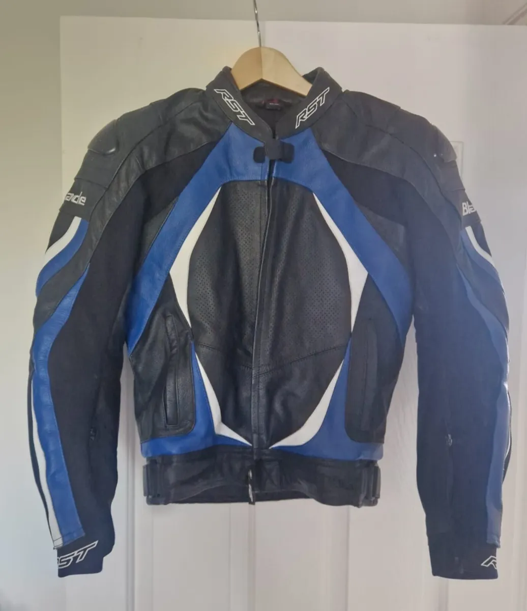 RST blade leather mens motorcycle jacket - Image 1