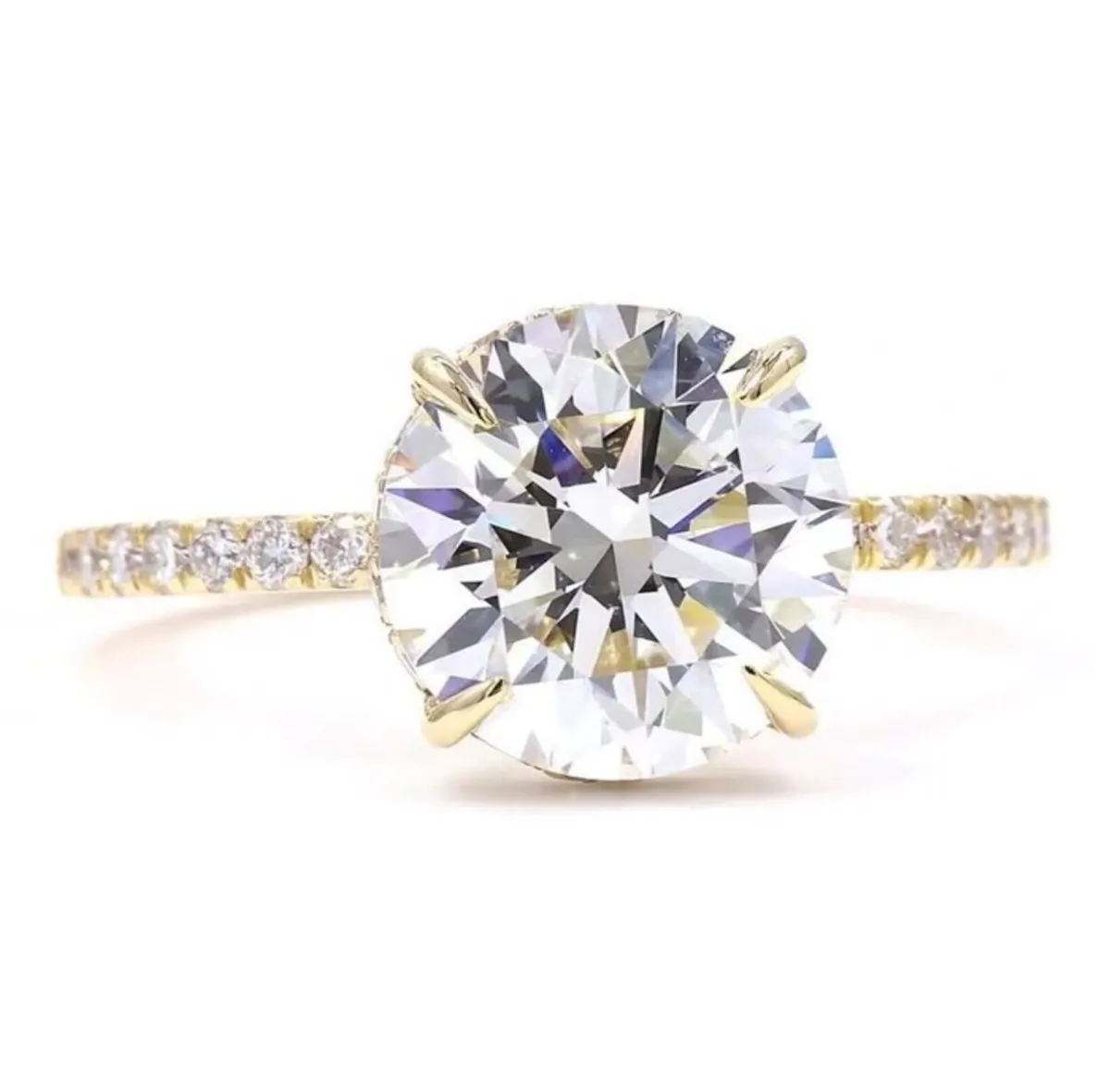 New 3.52ct Lab Grown Diamond 18ct Yellow Gold Ring - Image 2
