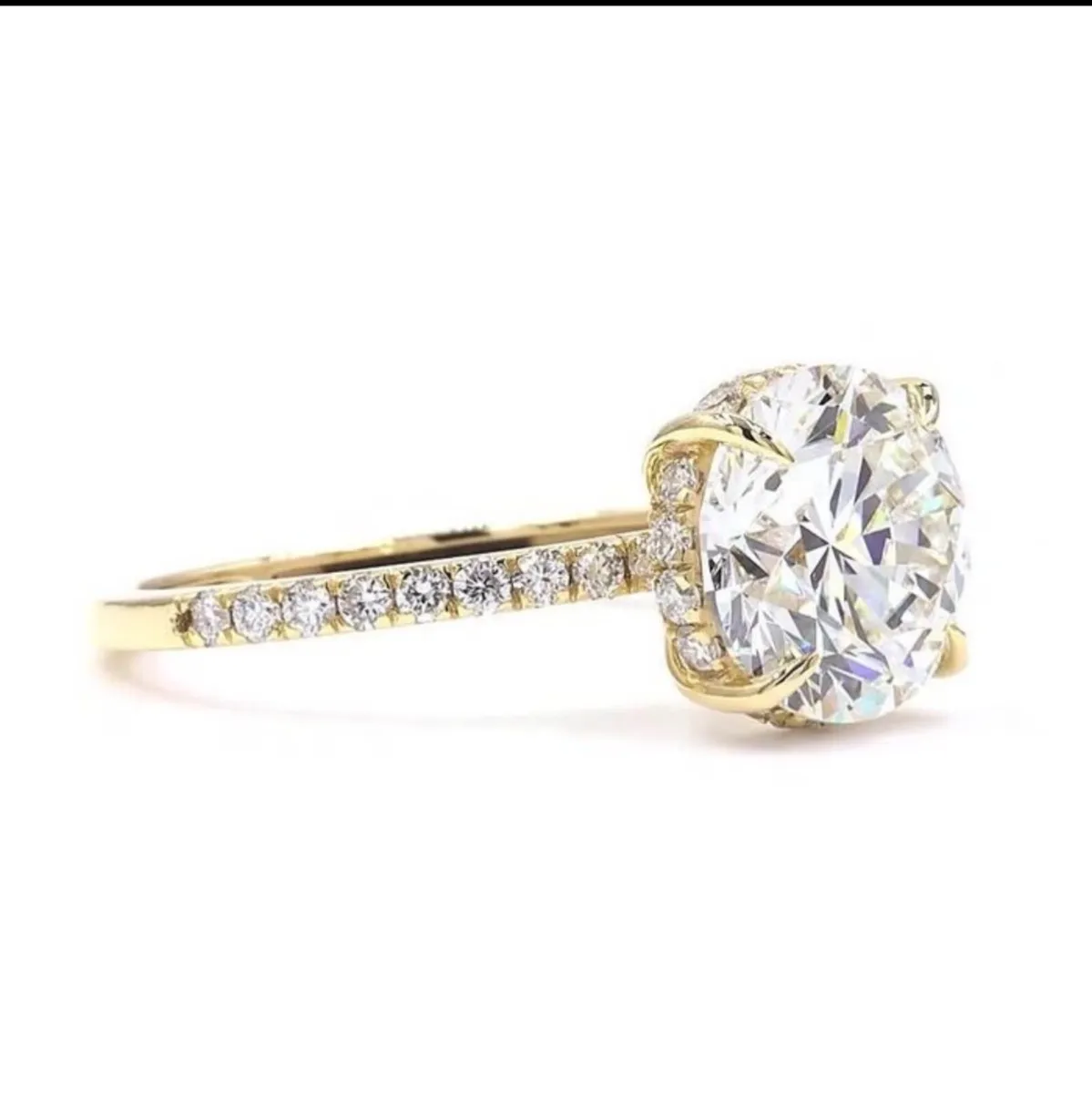 New 3.52ct Lab Grown Diamond 18ct Yellow Gold Ring - Image 3