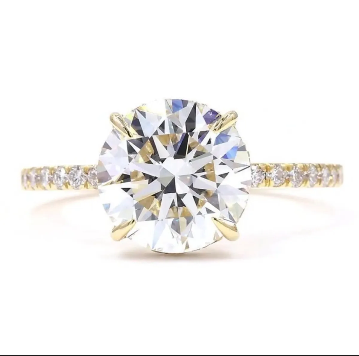 New 3.52ct Lab Grown Diamond 18ct Yellow Gold Ring - Image 4