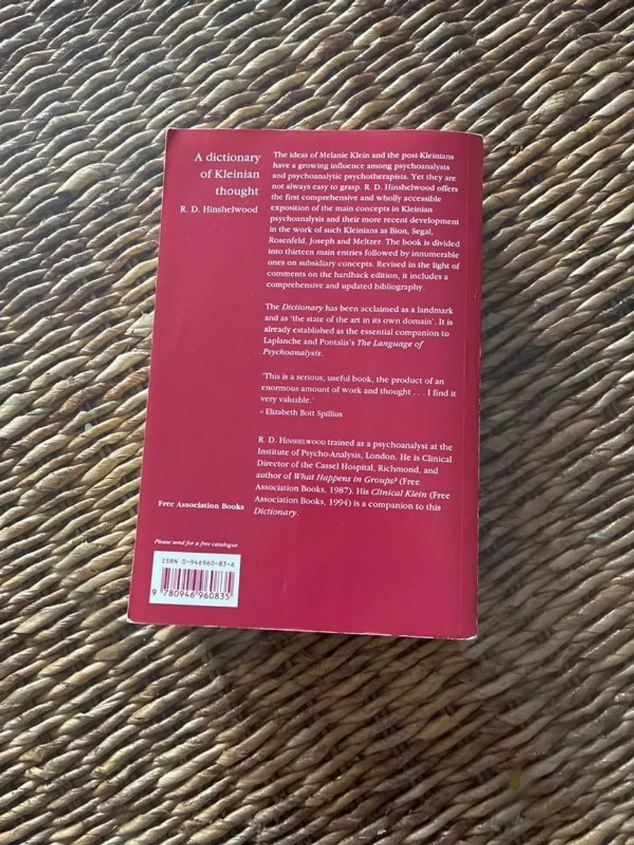 A Dictionary of Kleinian Thought, RD Hinshelwood. Classic text - Image 2