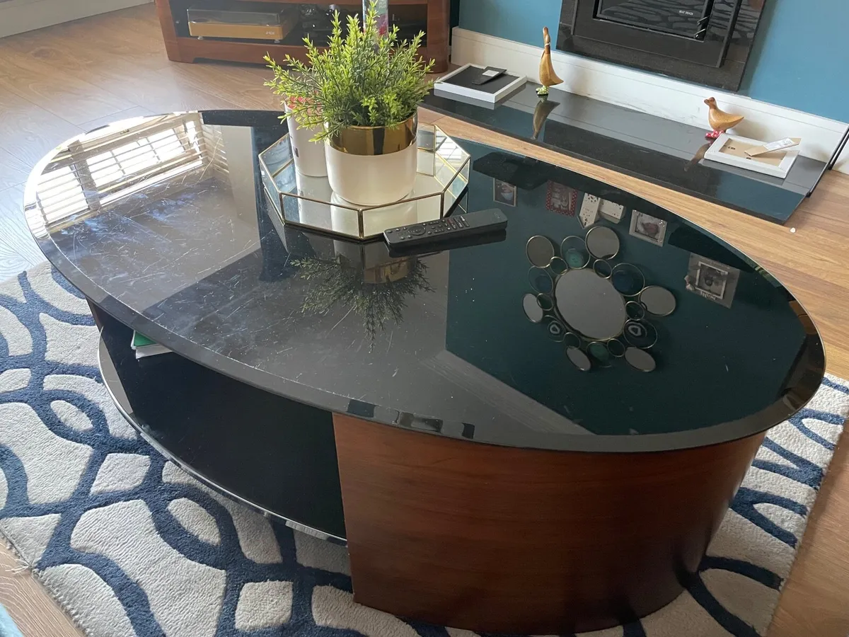Oak/Black Coffee table - Image 1