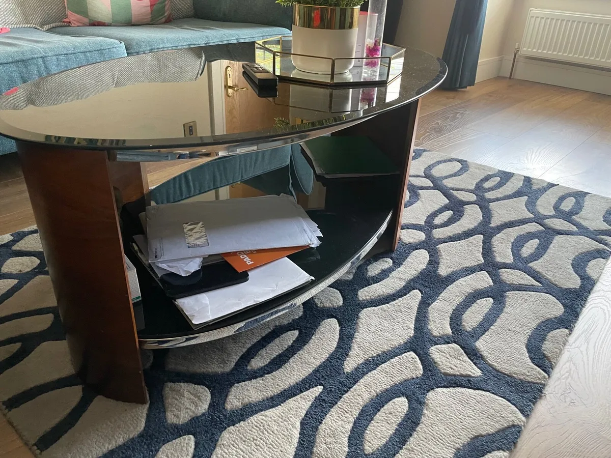 Oak/Black Coffee table - Image 2