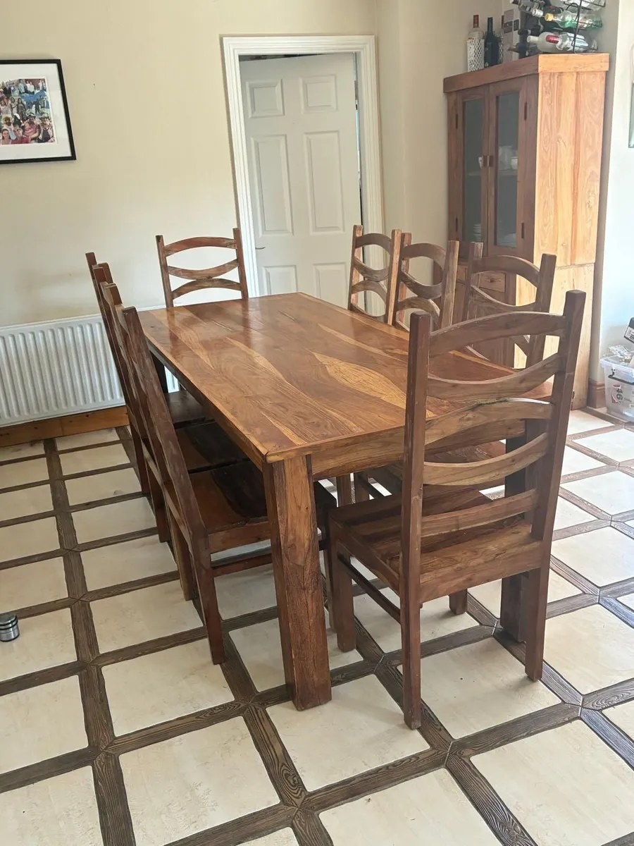 Dining room table and 8 chairs - Image 4