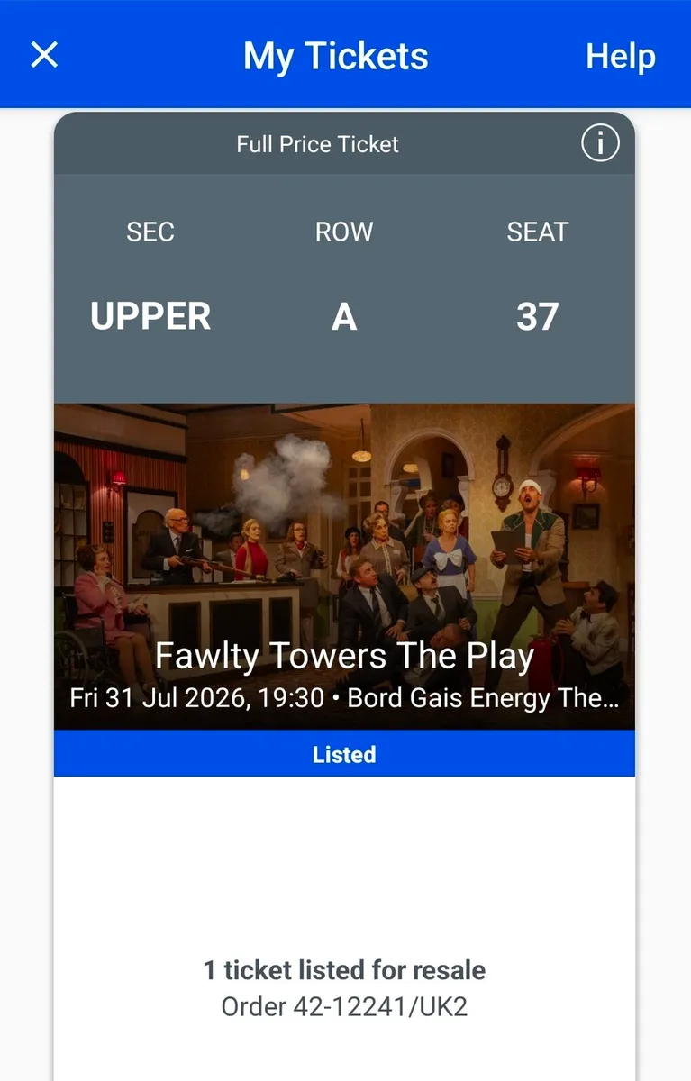 2 Tickets to FAWLTY TOWERS THE PLAY, FRIDAY 31 JUL - Image 1