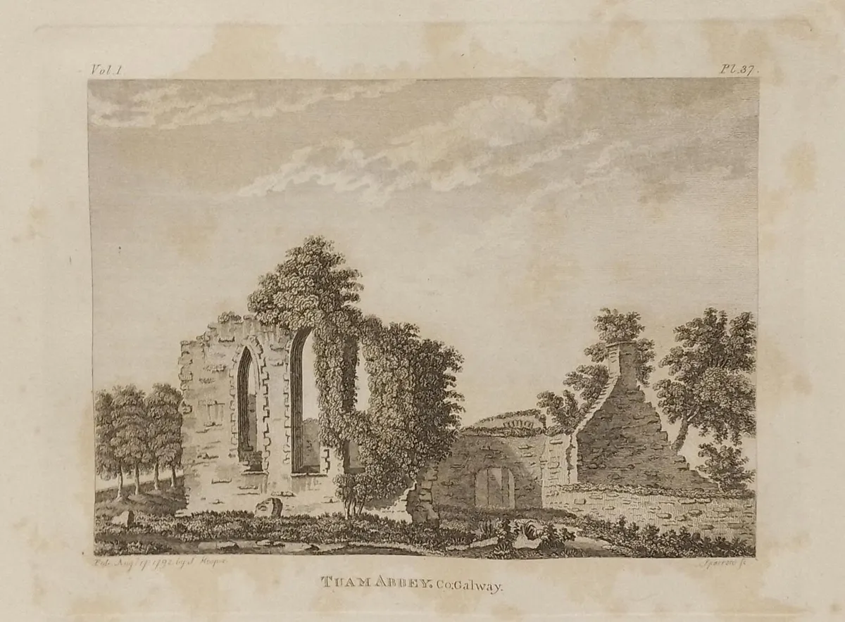 Tuam Abbey Galway 1792 Antique Print - Image 2