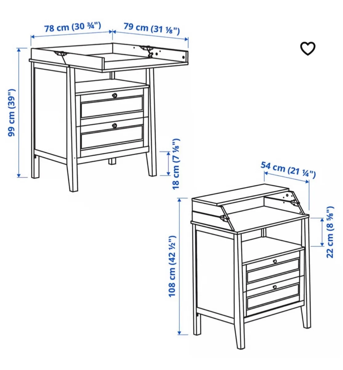 Sundvik Ikea changing  table - Image 2