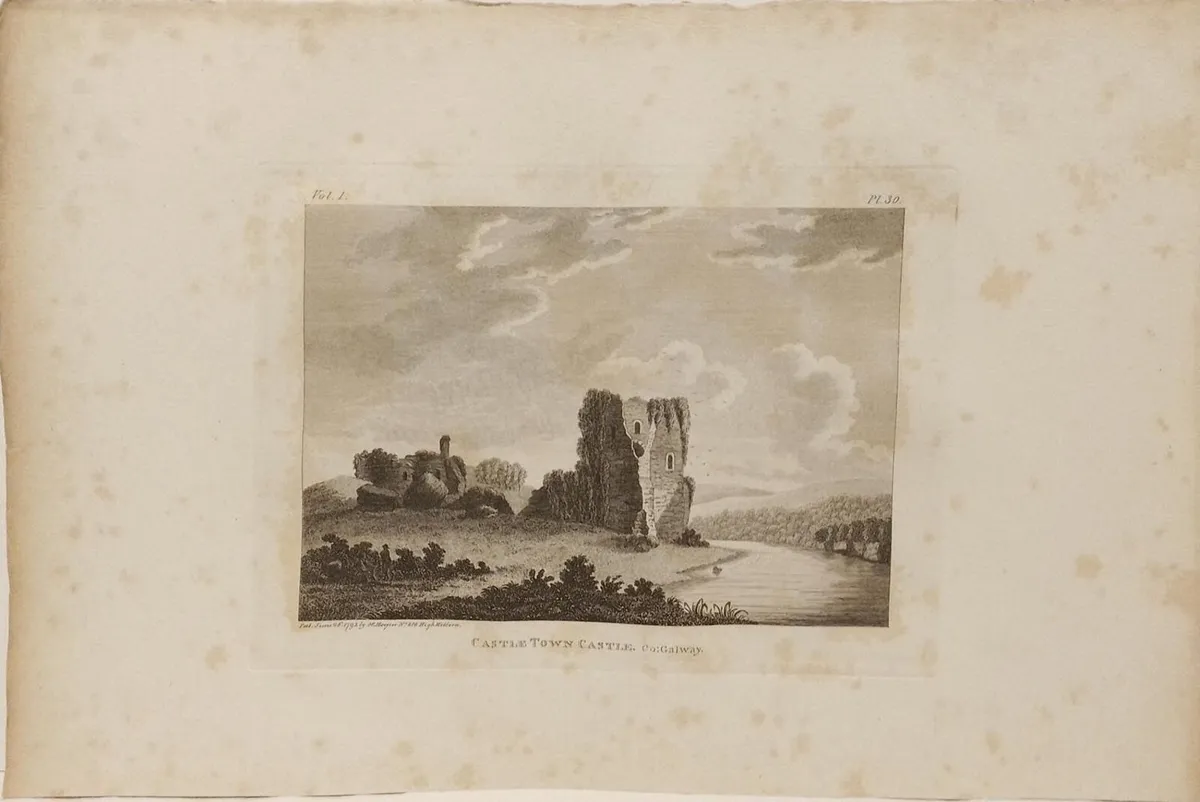 Castletown Castle Galway 1793 Antique Print - Image 2