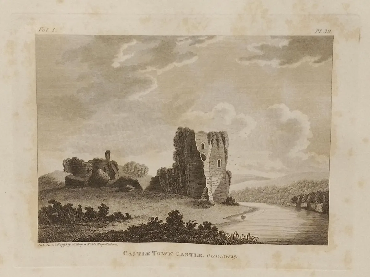 Castletown Castle Galway 1793 Antique Print - Image 1