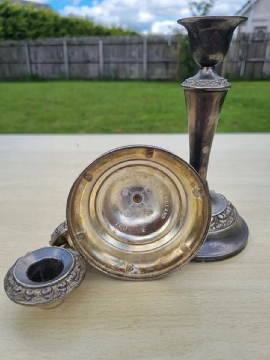 Silver-plated Ianthe candlesticks - Image 4