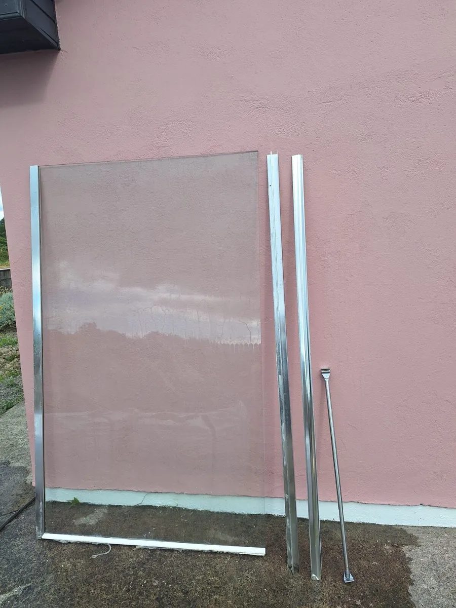 1200mm Frameless Wet Room Shower Screen – Complete - Image 1
