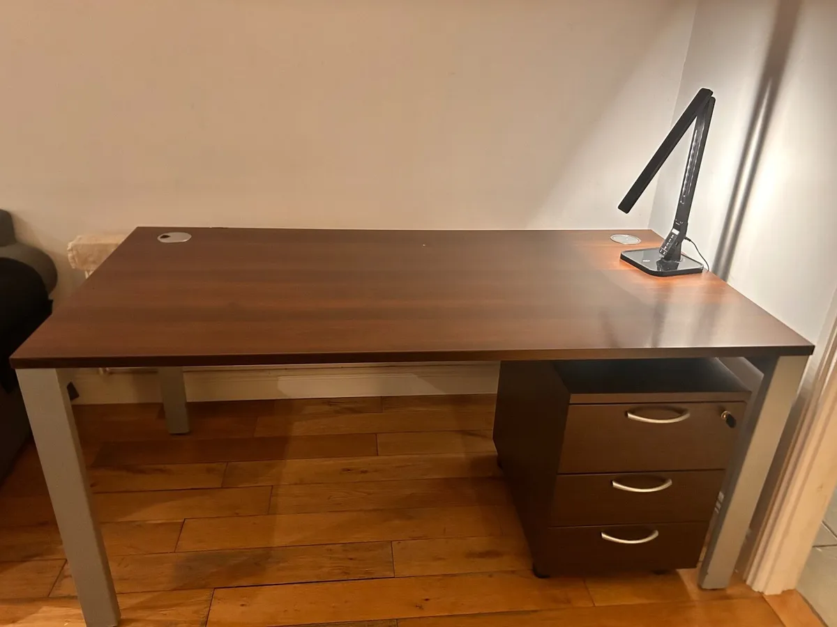 Office desk, locker and chair for sale - Image 2