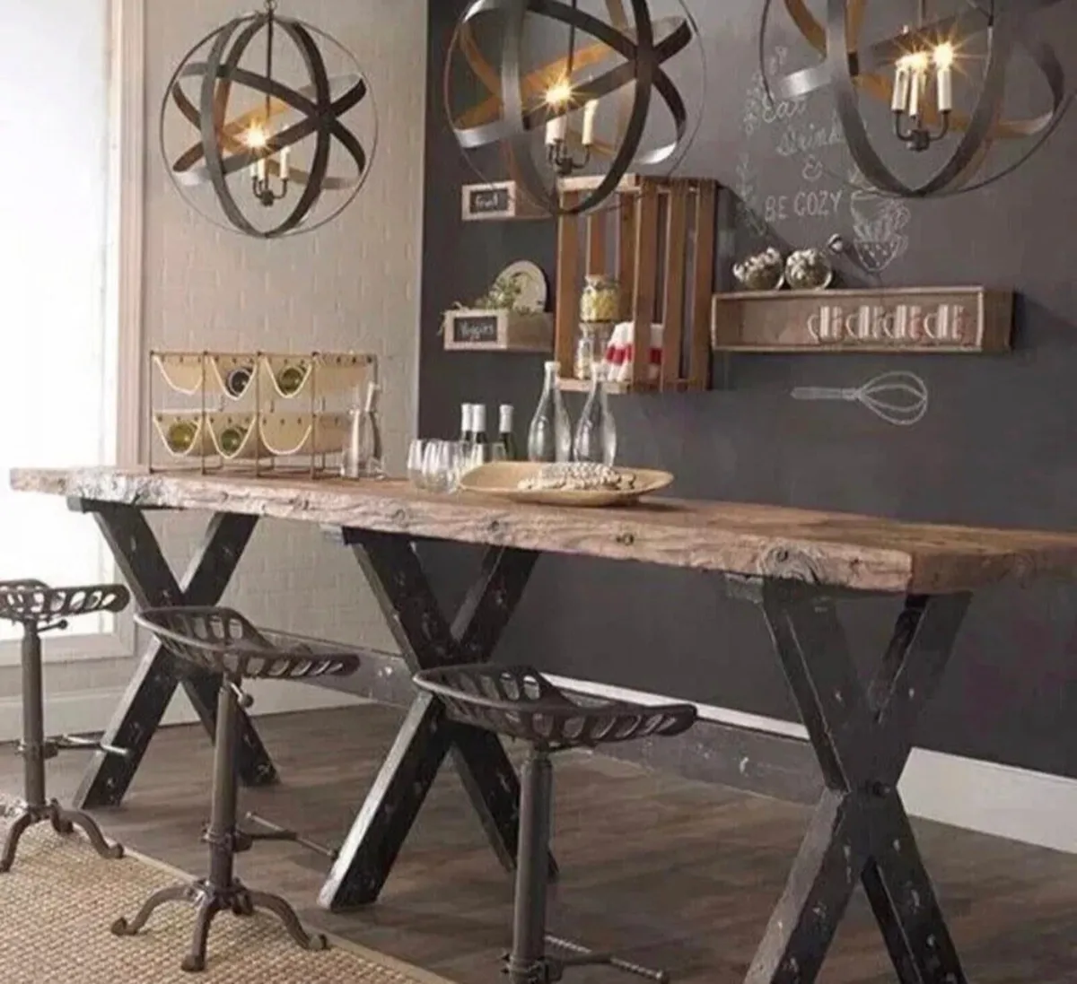 2 x Cast Iron Tractor Kitchen Bar Stools NEW - Image 3