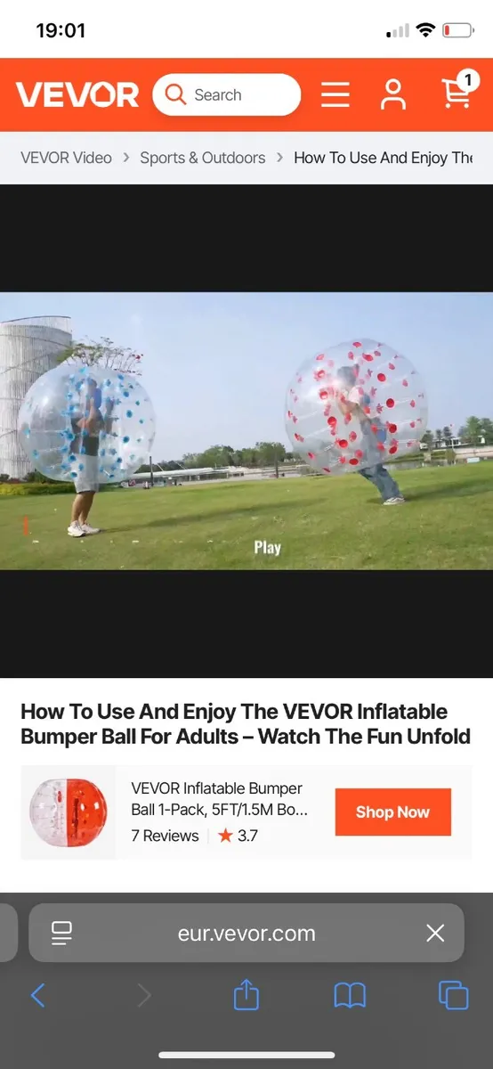 Inflatable bumper ball x2 - Image 2