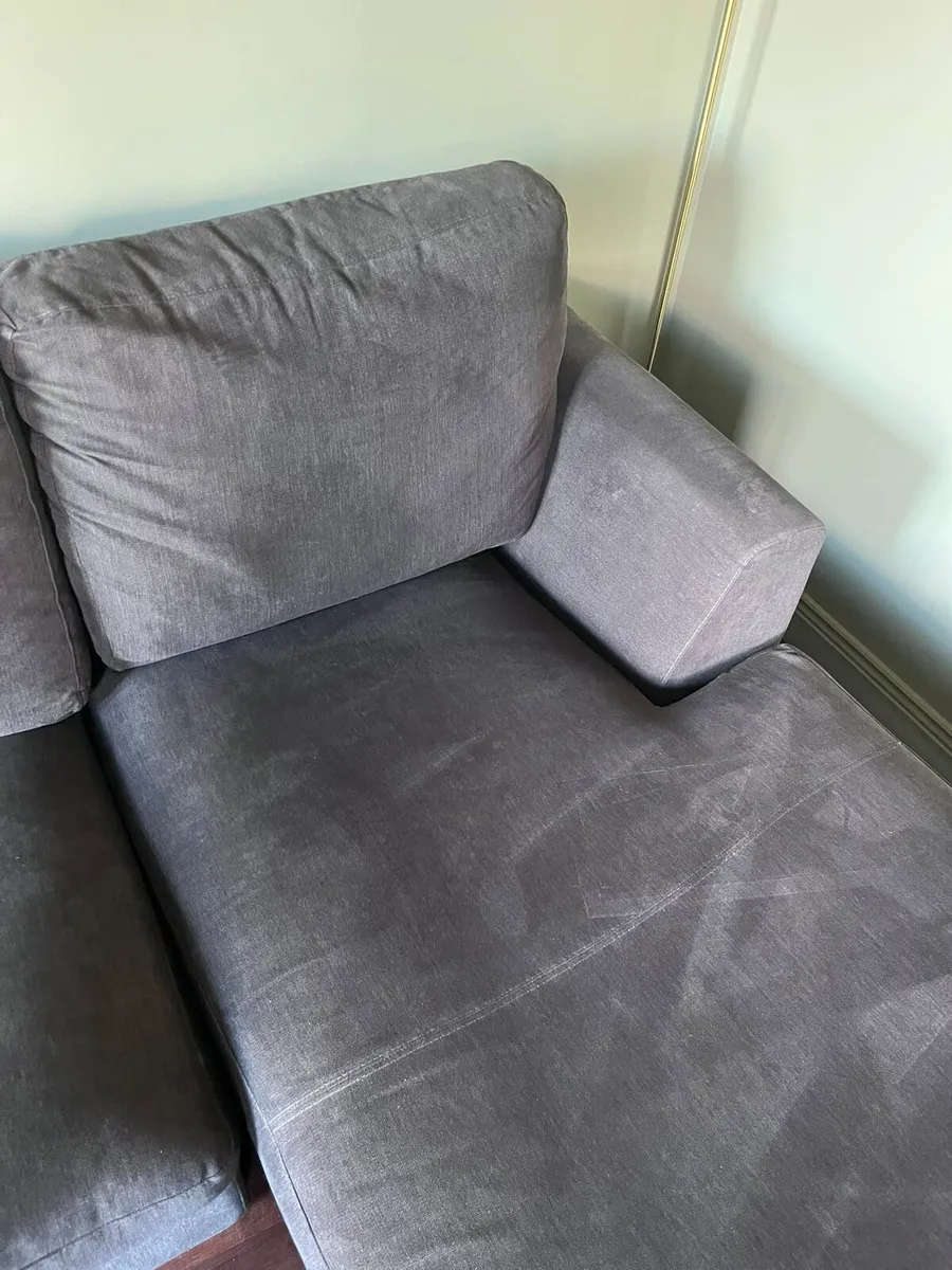 EZ Living Grey Corner Sofa with Chaise - Image 2