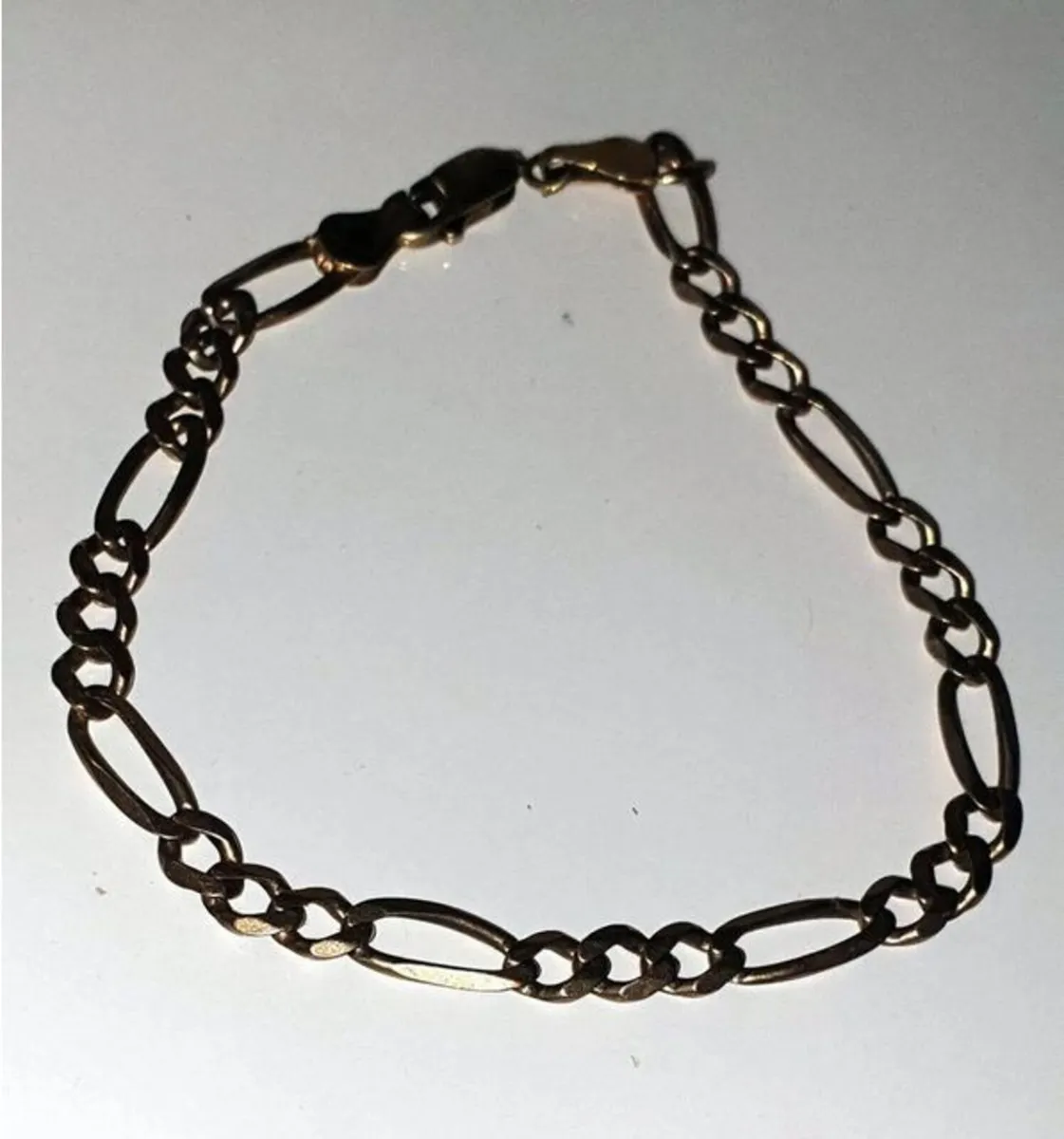 Vintage 9ct Gold Figaro Bracelet - Image 4