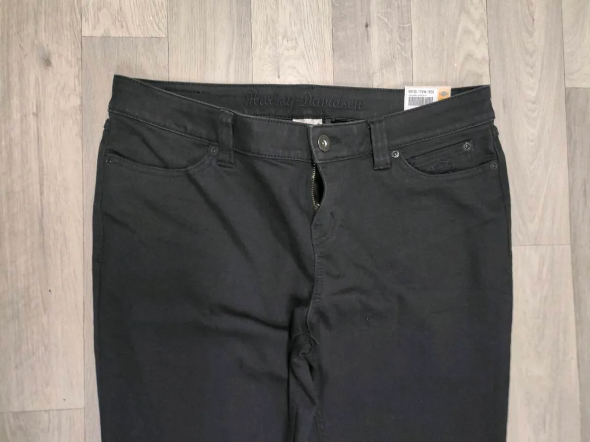 Harley Davidson Black Skinny Jeans Womens 16 - Image 3