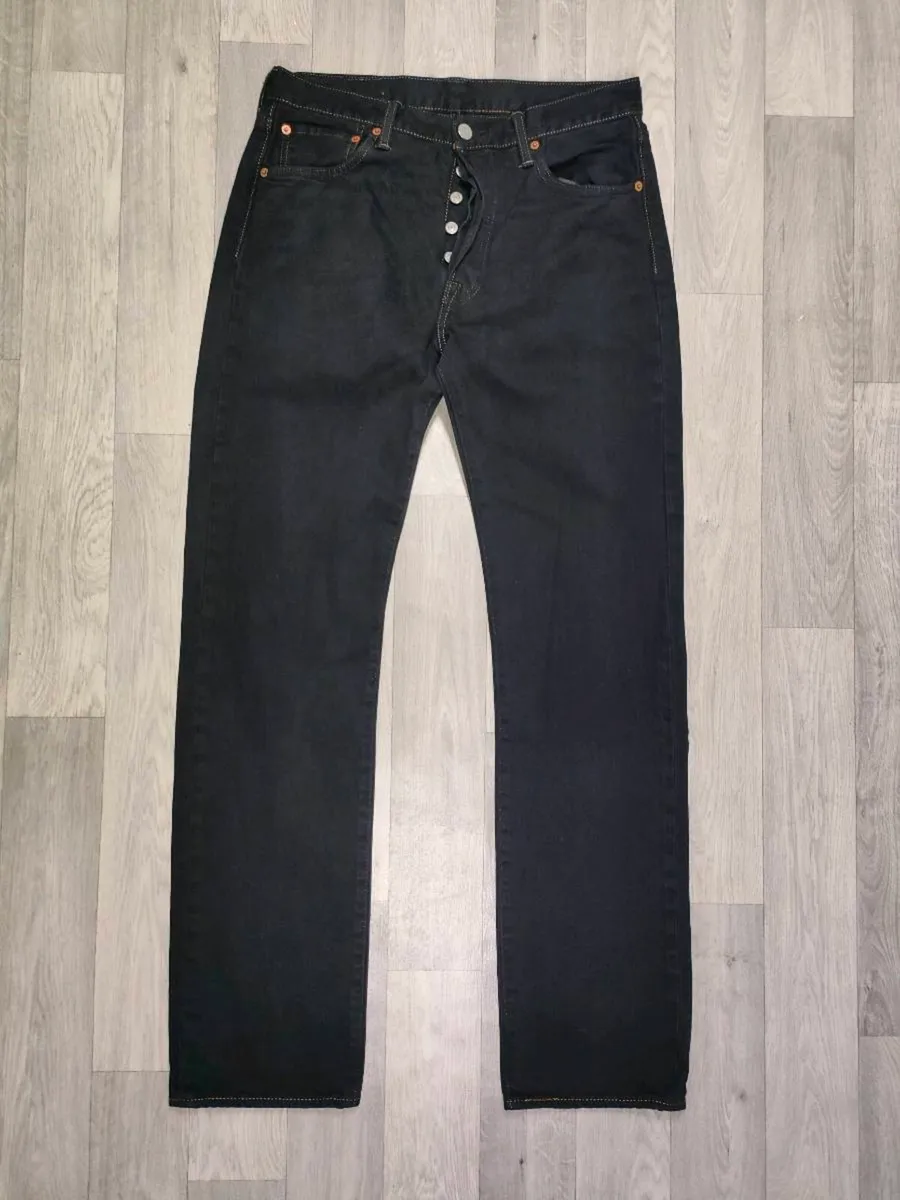 Levis 501 Straight Leg Jeans Mens W32 L33 - Image 1