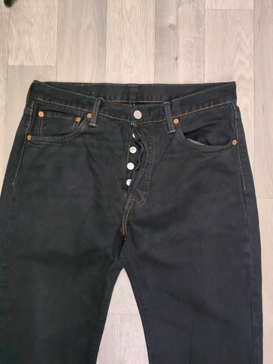 Levis 501 Straight Leg Jeans Mens W32 L33 - Image 3