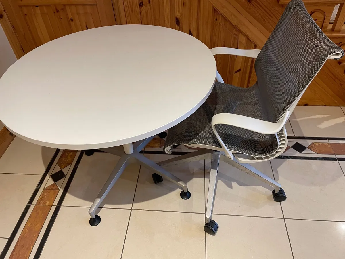 Desk And Swivel Chair - Image 1