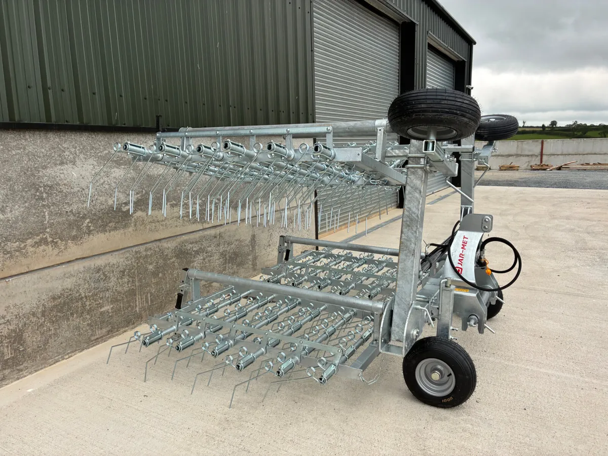 Galvanised 6m Spring tine harrows - Image 3