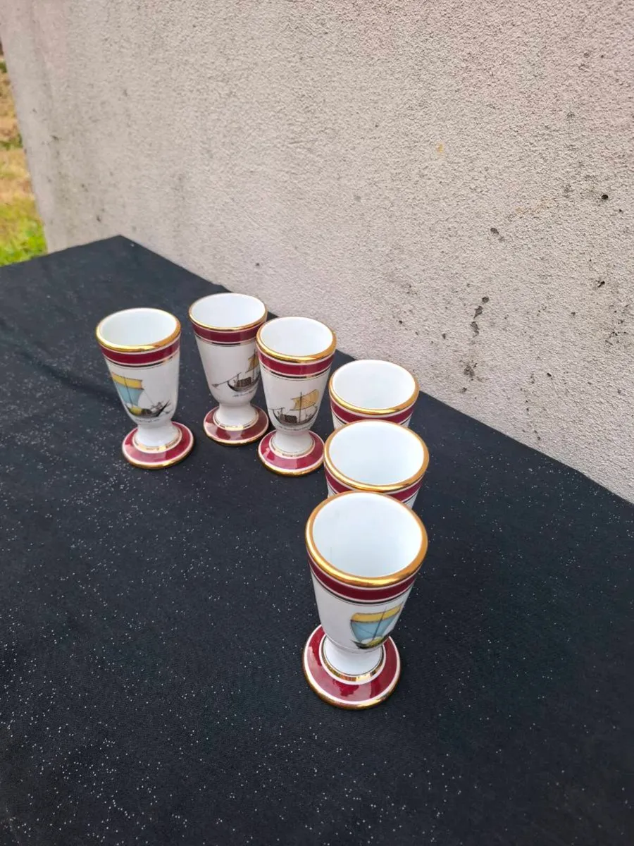 6 ship porcelain paris cups - Image 2