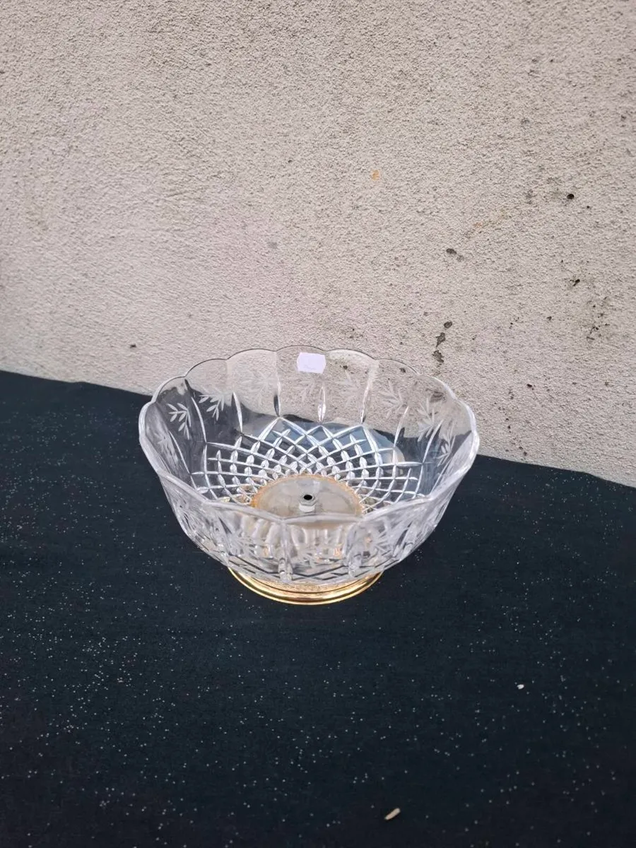 Crystal engraved fruit bowl - Image 1