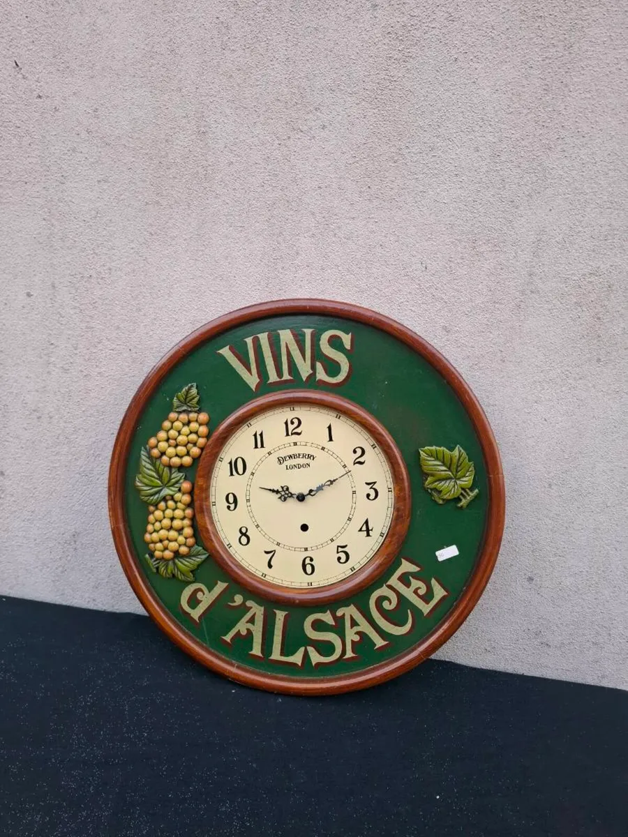 56cm wine of alsace clock - Image 1